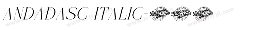AndadaSC Italic字体转换